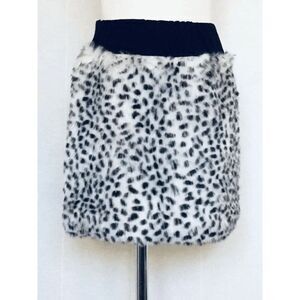 Kate Mack Girls 12 Belle Epoch Black White Faux Fur Skirt